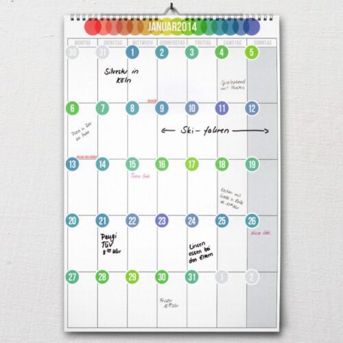 Kalender DIN A2 Pünktchen Mit Spiralbindung Fünf Vor Zehn 1