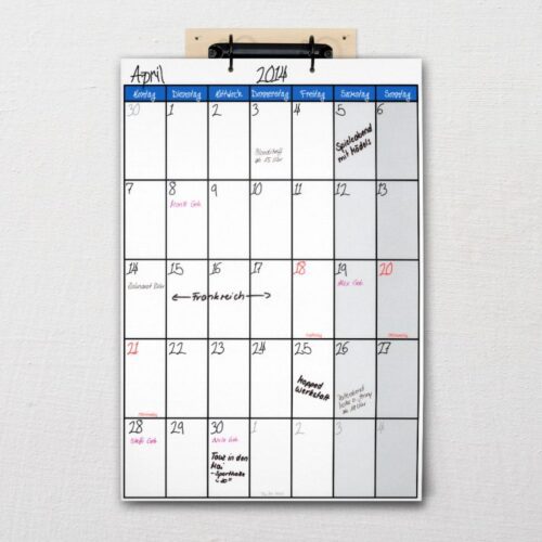 Kalender DIN A3 Terminator Blau Mit Ringbuchmechanik Fünf Vor Zehn