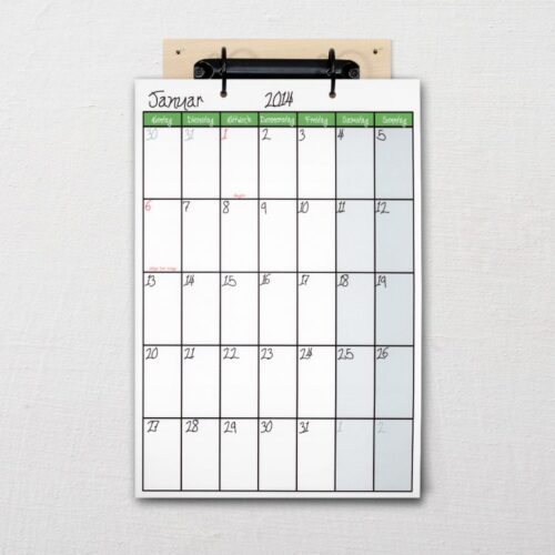 Kalender DIN A4 Terminator Grün Mit Ringbuchmechanik Fünf Vor Zehn