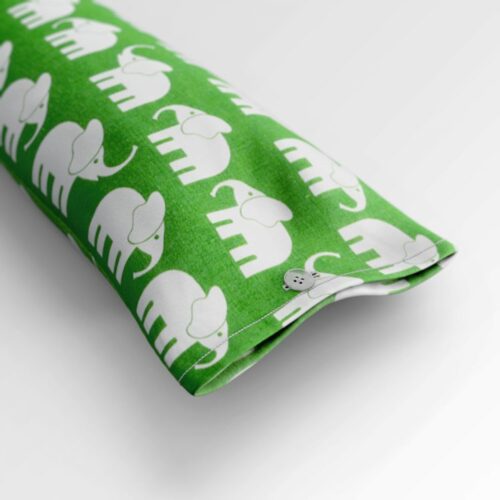 Zugluftstopper "Elefant grün" | Fünf vor Zehn