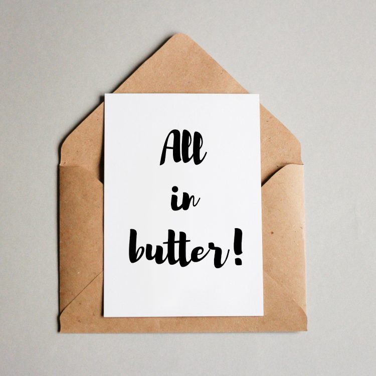 Postkarte Alles In Butter