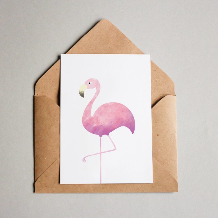 Postkarte – Flannigan the Flamingo 1 Flamingo – Bild 1