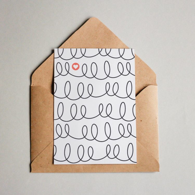 Postkarte – Pattern No.002 Muster #002 "Schleifen" – Bild 1