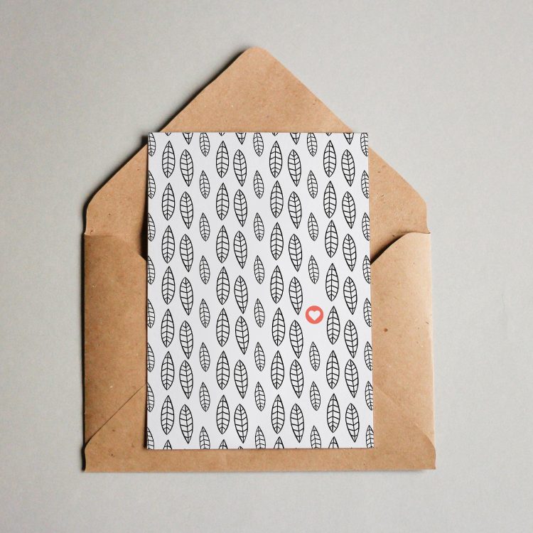 Postkarte – Pattern No.007 Muster #007 "Blätter" – Bild 1