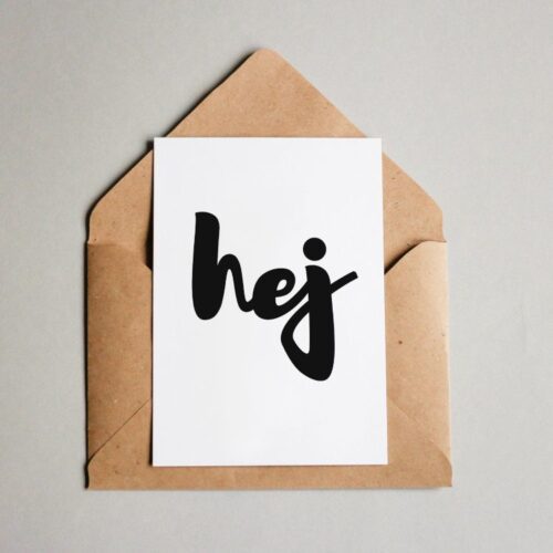 Postkarte Hej