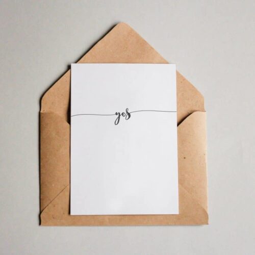 Postkarte Yes