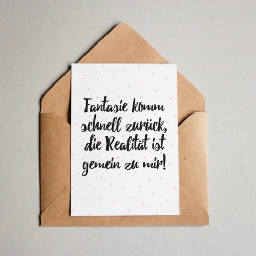 Postkarte Fantasie Und Realitaet