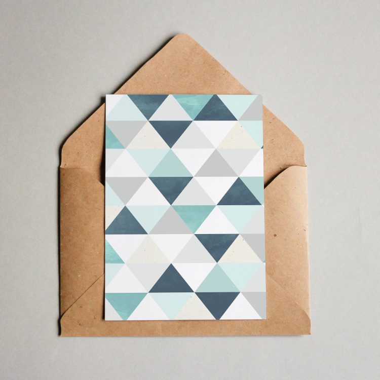 Postkarte Muster 014 Triangle