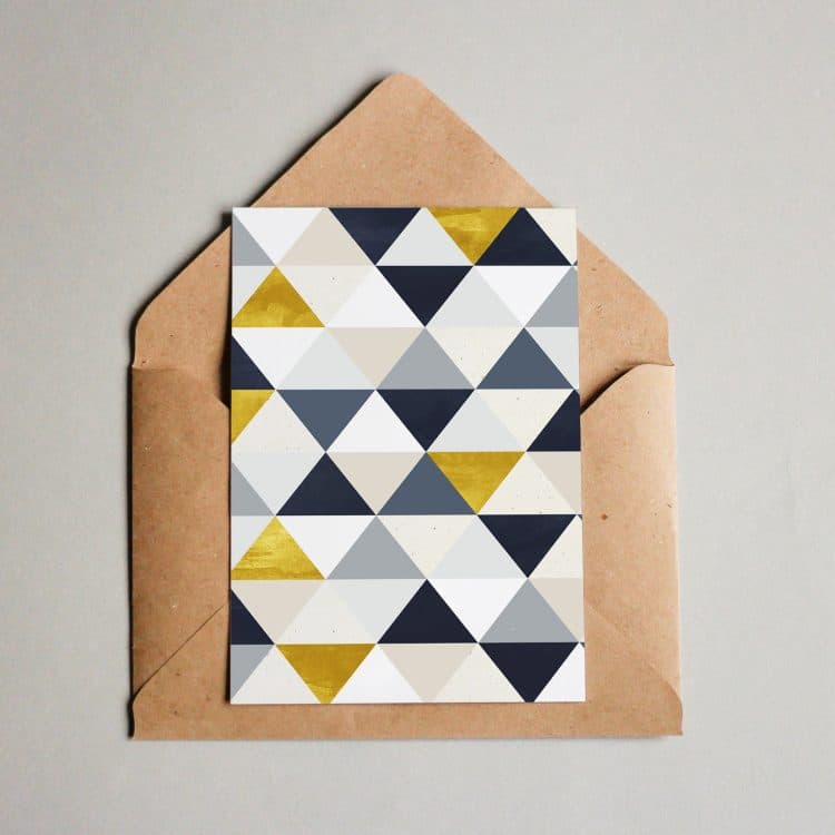Postkarte Muster 015 Triangle
