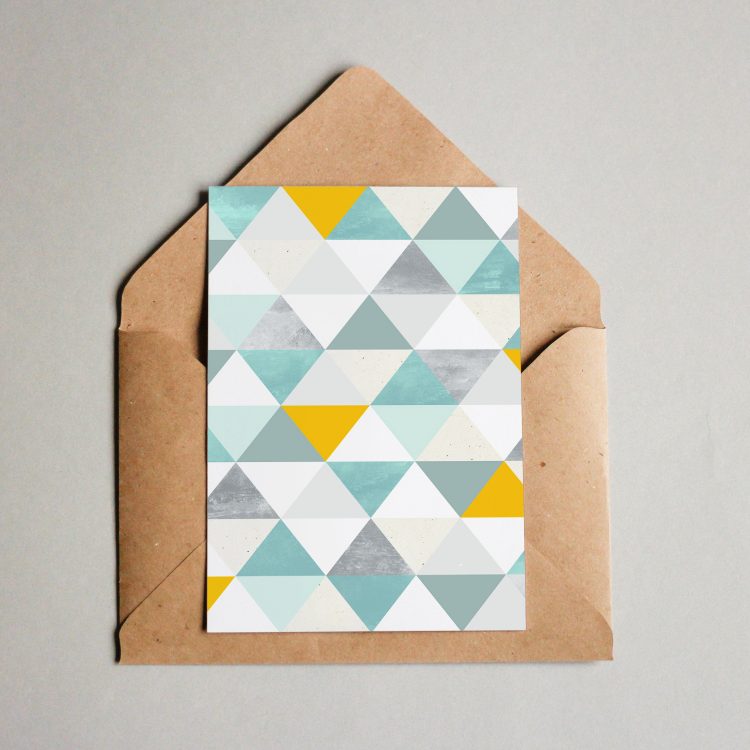 Postkarte Muster 016 Triangle