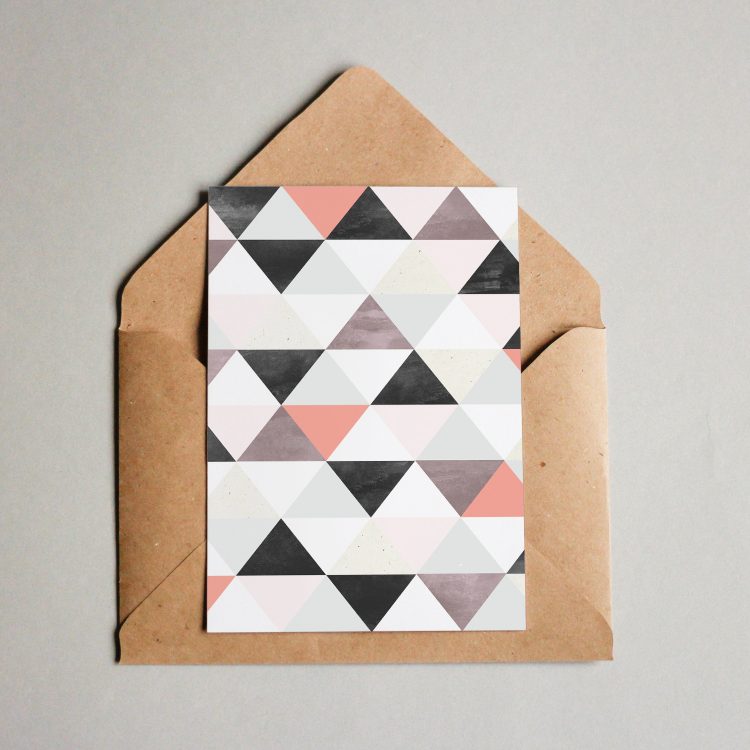 Postkarte Muster 017 Triangle