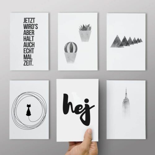Postkarten 6er Set - Black&White