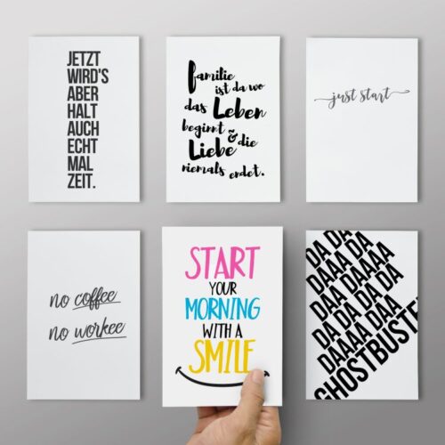 Postkarten 6er Set - Typos