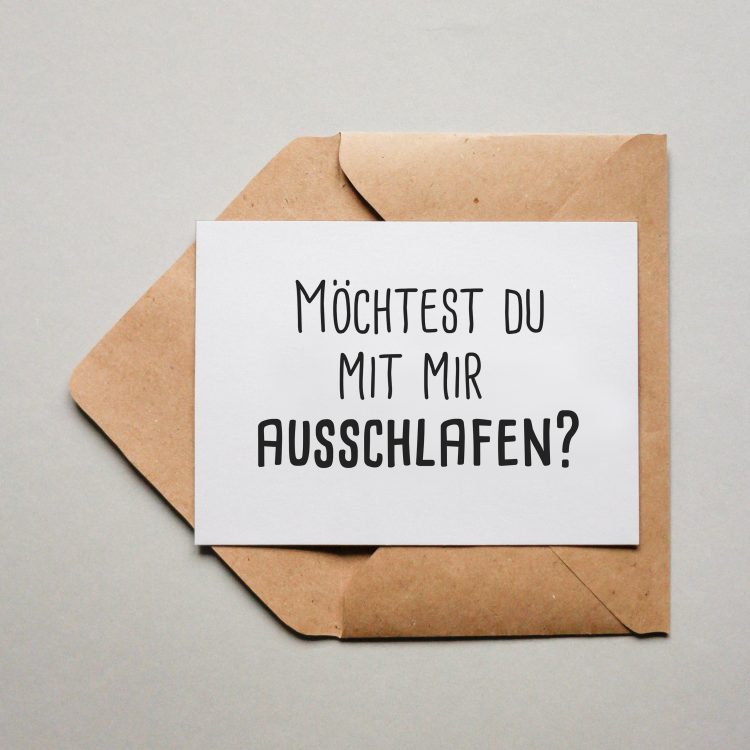 Postkarte Ausschlafen