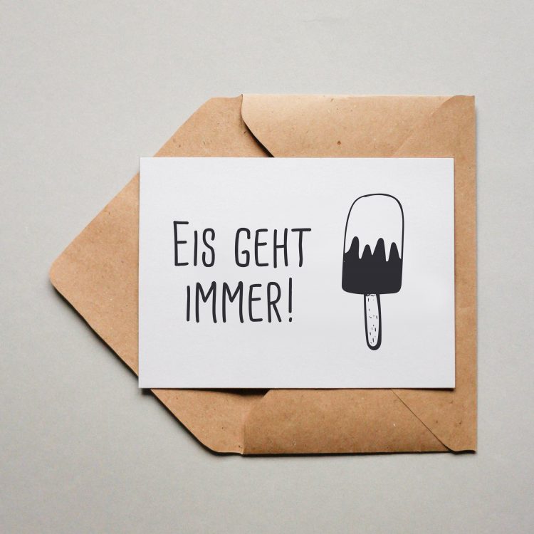 Postkarte Eis Geht Immer