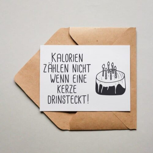 Postkarte Kalorien Zählen Nicht