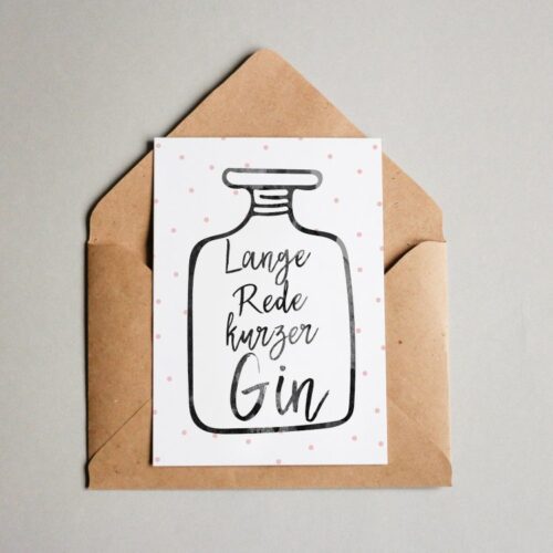Postkarte Lange Rede Kurzer Gin