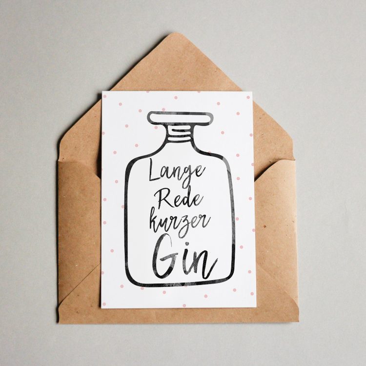 Postkarte Lange Rede Kurzer Gin
