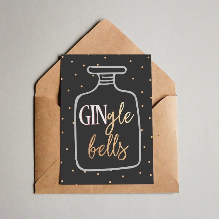 Postkarte GINgle Bells DaWanda