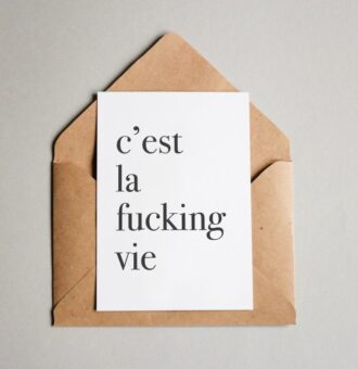 Postkarte Cest La Vie DaWanda