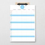Familienkalender Pure himmelblau DIN-A3