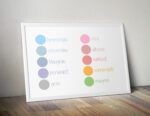 Farben Familienkalender Pure
