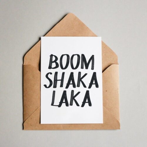 Postkarte Boom Shakalaka
