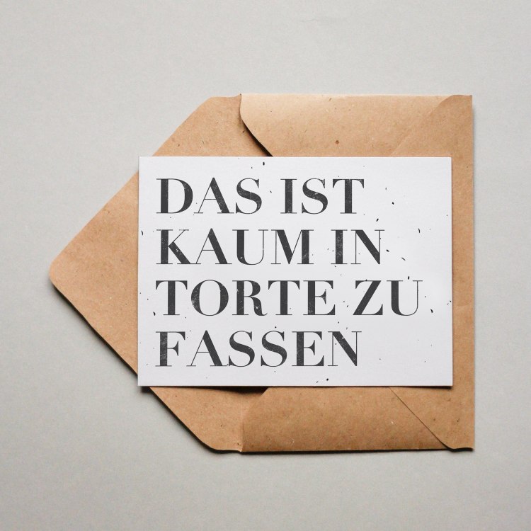 Postkarte Das Ist Kaum In Torte Zu Fassen
