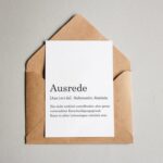 Wörterbuch: Ausrede