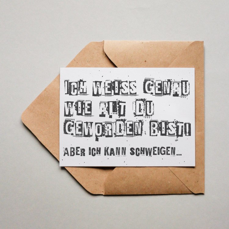 Postkarte Geburtstag Erpressung