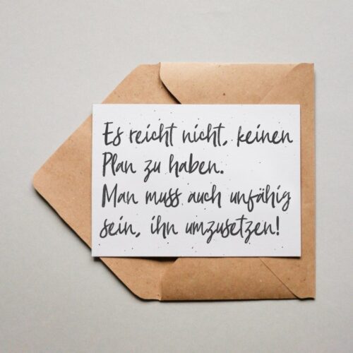 Postkarte Kein Plan