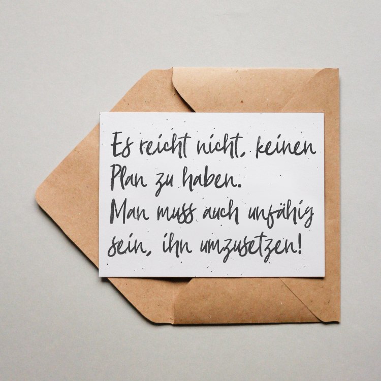 Postkarte Kein Plan