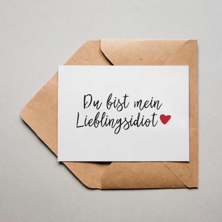 Postkarte Lieblingsidiot