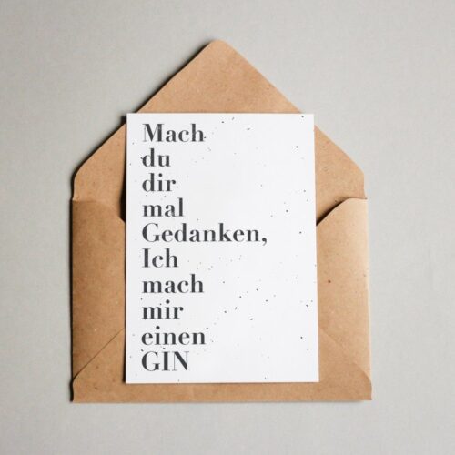 Postkarte Mach Du Dir Mal Gedanken