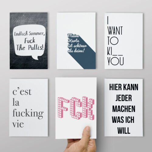 Rotzfreche Designerkarten