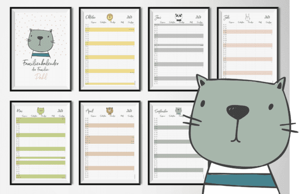 Familenkalender DIN-A3 "Pets"
