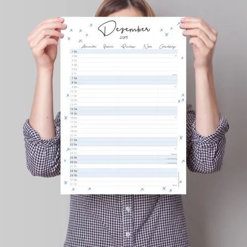 Familienkalender Nachfüllpack DIN-A3 Flux Version 2025