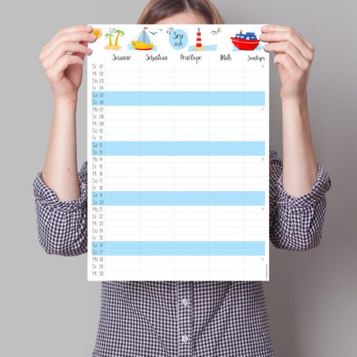 Kalender Nachfuellpack DIN A3 Sealife 3 Woo