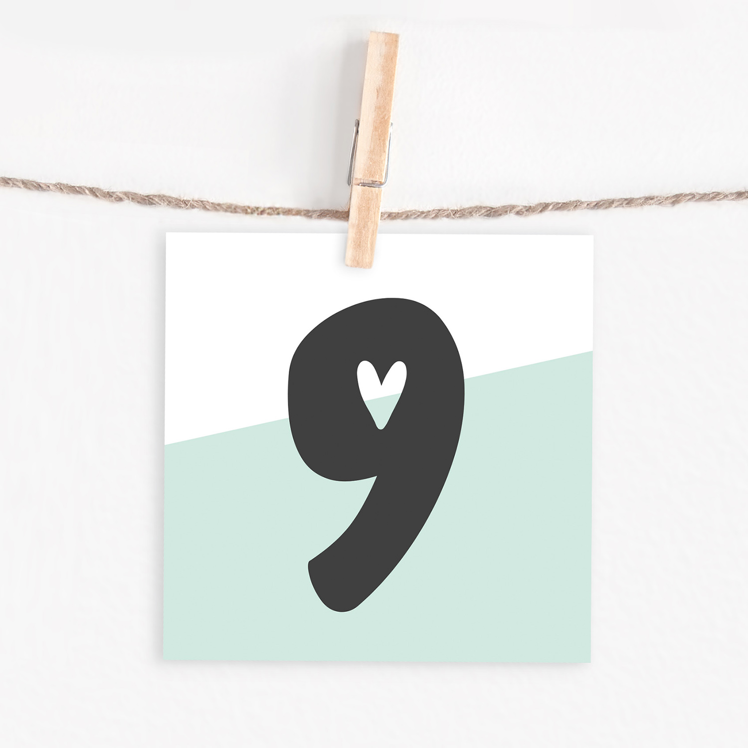 Lettercards 9 Lettercard "9" – Bild 1