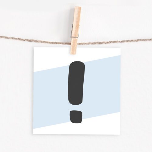 Lettercards Ausrufezeichen