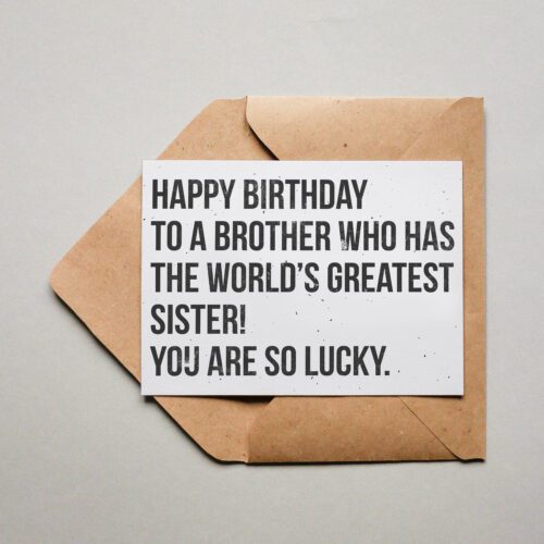 Postkarte Happy Birthday Brother Quer