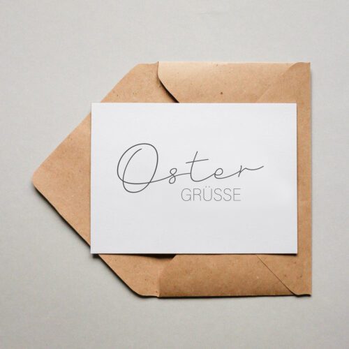 Postkarte Oster Gruesse Quer