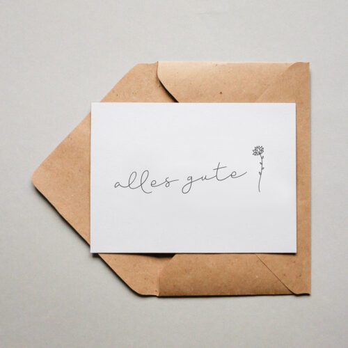 Postkarte Alles Gute Quer
