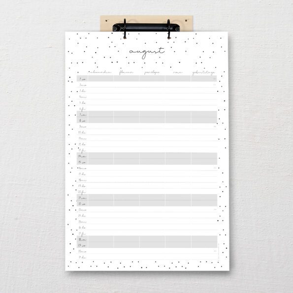 DIN-A3 Kalender mono