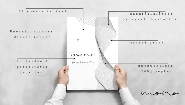 DIN-A3 Kalender mono