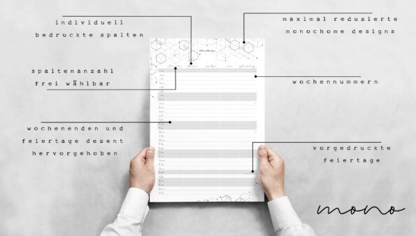 DIN-A3 Kalender mono