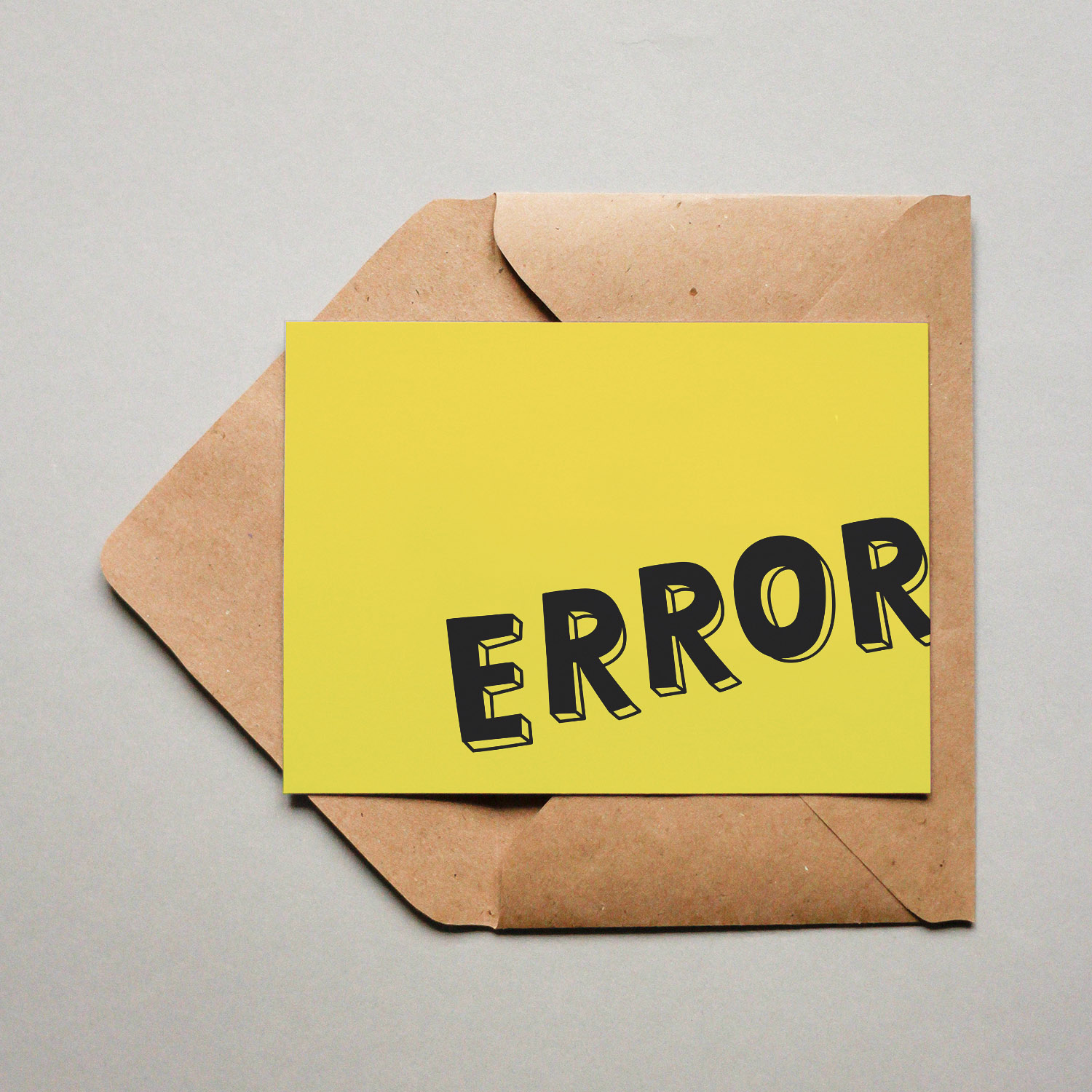 Fette Designkarte "ERROR" Fette Designkarte "ERROR"