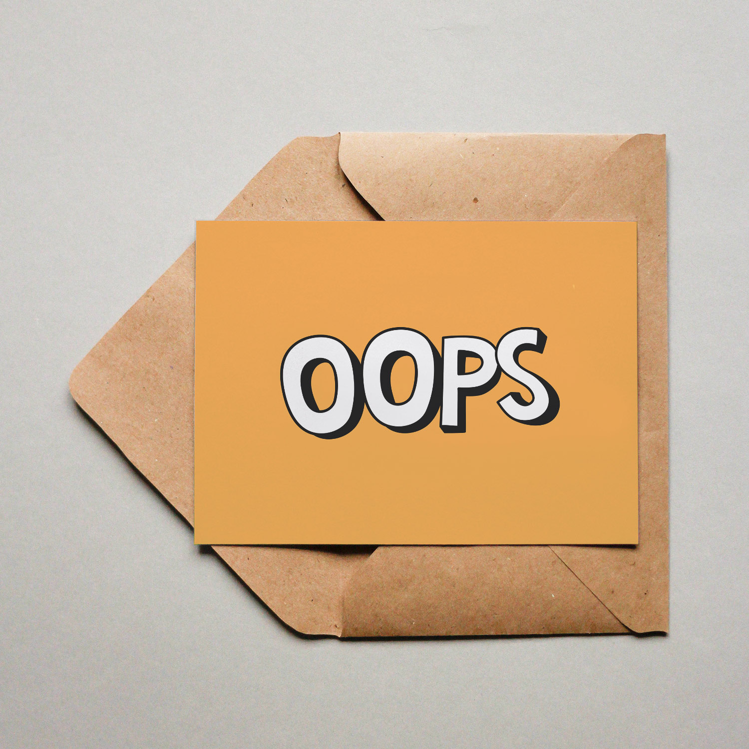 Fette Designkarte "OOPS" / "UUPS" Fette Designkarte "OOPS" / "UUPS"