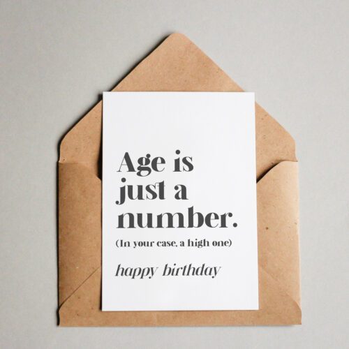 Designkarte Kollektion 2023 Age is just a number
