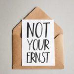 Designkarte Kollektion 2023 Not your ernst